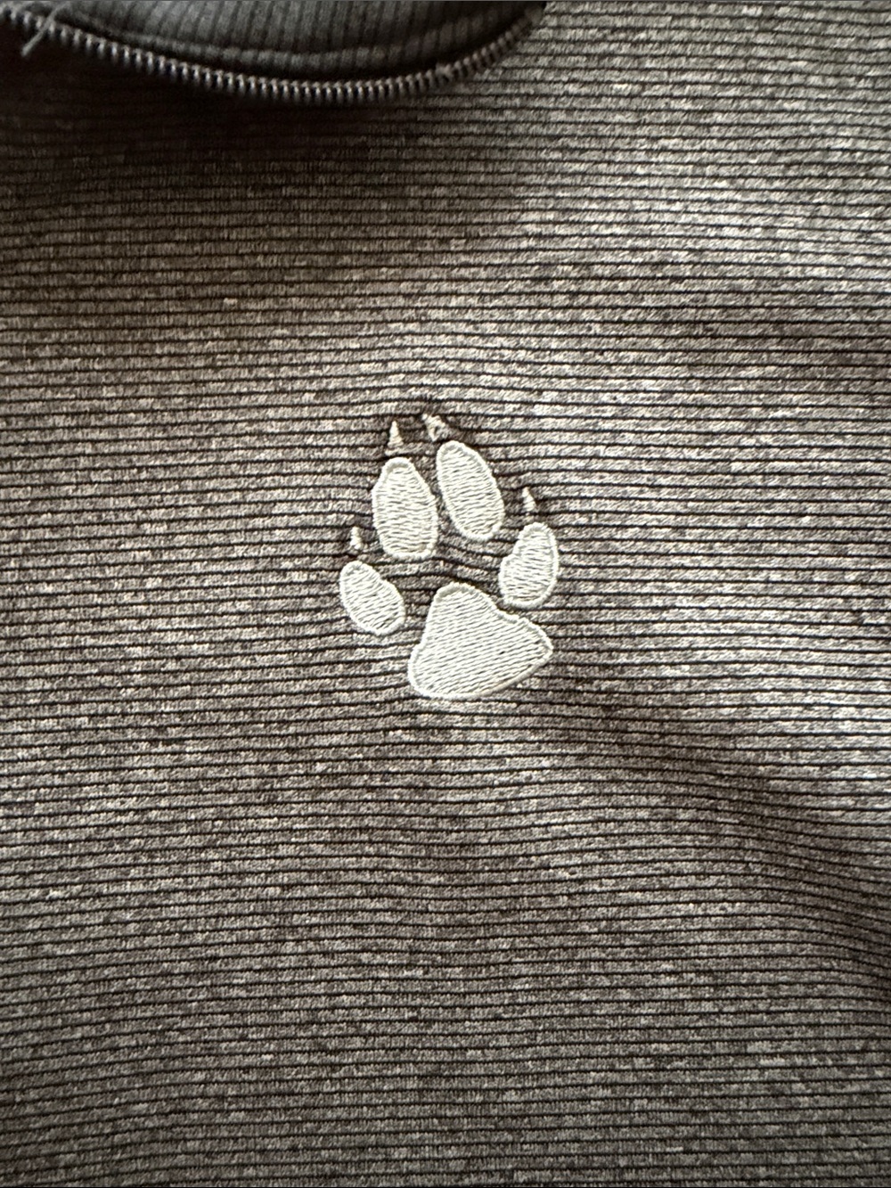 Columbia Men's Gray Half-Zip Pullover with Paw Logo - Picture 3 of 10
